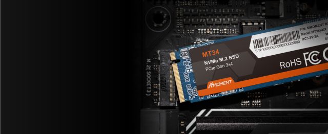 MT34 PCIe Gen3 x4 M.2 2280 SSD-Moment Semiconductor, Inc.