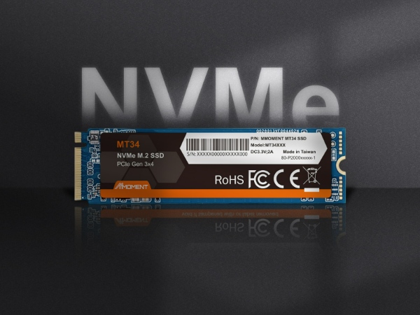 MT34 PCIe Gen3 x4 M.2 2280 SSD-Moment Semiconductor, Inc.