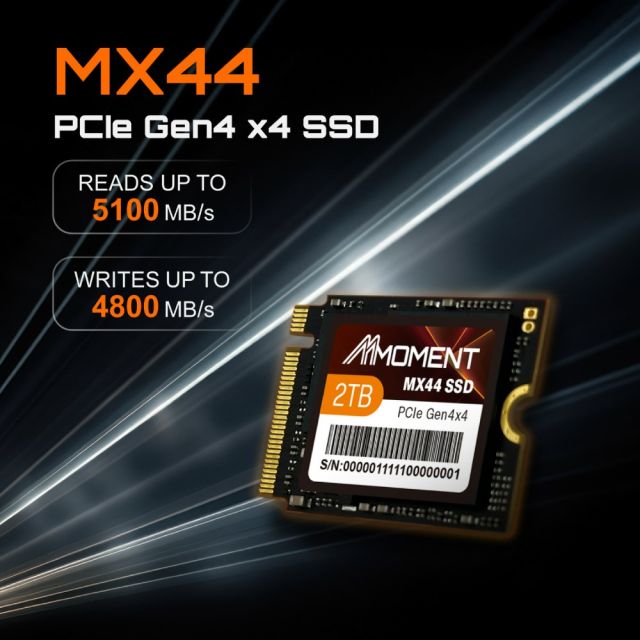 MX44 PCIe Gen4 x4 M.2 2230 SSD-Moment Semiconductor, Inc.
