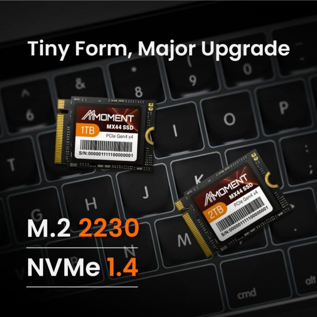 MX44 PCIe Gen4 x4 M.2 2230 SSD-Moment Semiconductor, Inc.
